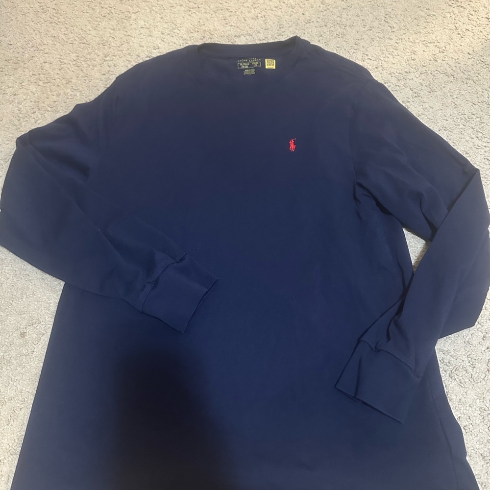 Ralph Lauren Men's Dark Blue Long Sleeve Tee